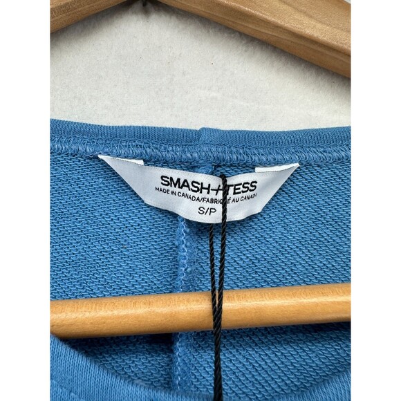 Smash & Tess Louisa Romper Jumpsuit Size S Parisian Blue Front Pockets Buttons - Picture 13 of 16